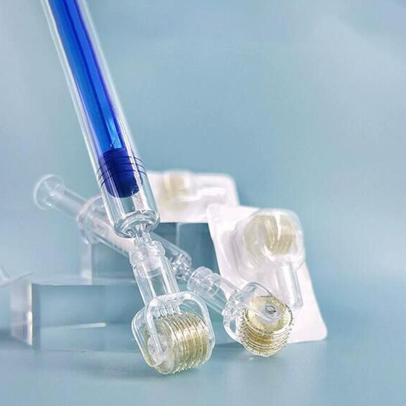 Skincare Acne - Mikronadel-Roller-Stempel 0,25mm - Serum-Applikator für Bartwuchs,