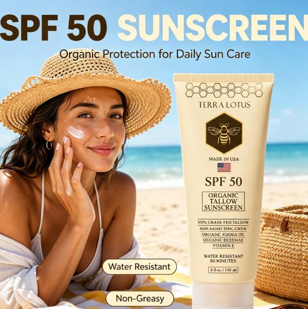 Physical Sunscreen Mineral - 148ml SPF50 Bio-Talg Mineralischer Sonnenschutz Physikalische